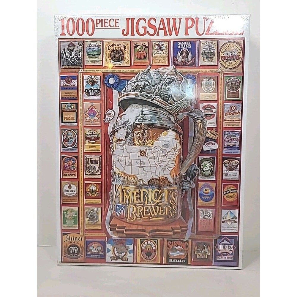 Vintage White Mountain 1000 Pc Jigsaw Puzzle "Americas Best Brewers" 1995